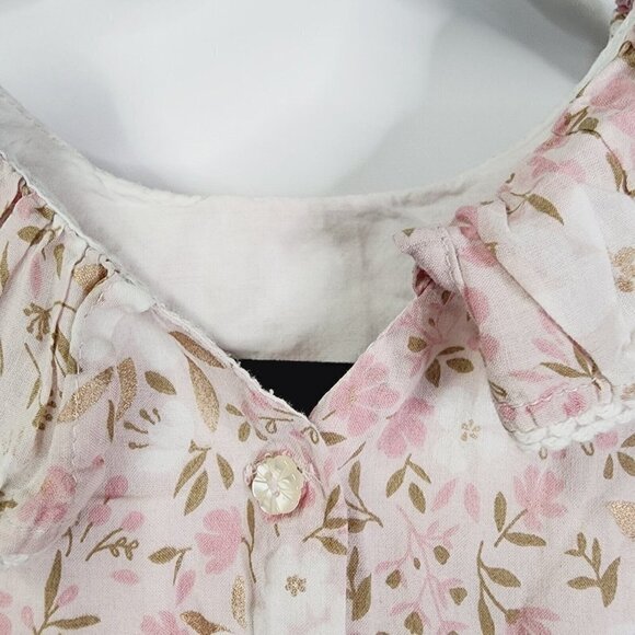 Shabby Chic Baby Toddler 3T Girl Dress Pink Floral Print Fit & Flare Ruffled - Picture 7 of 10